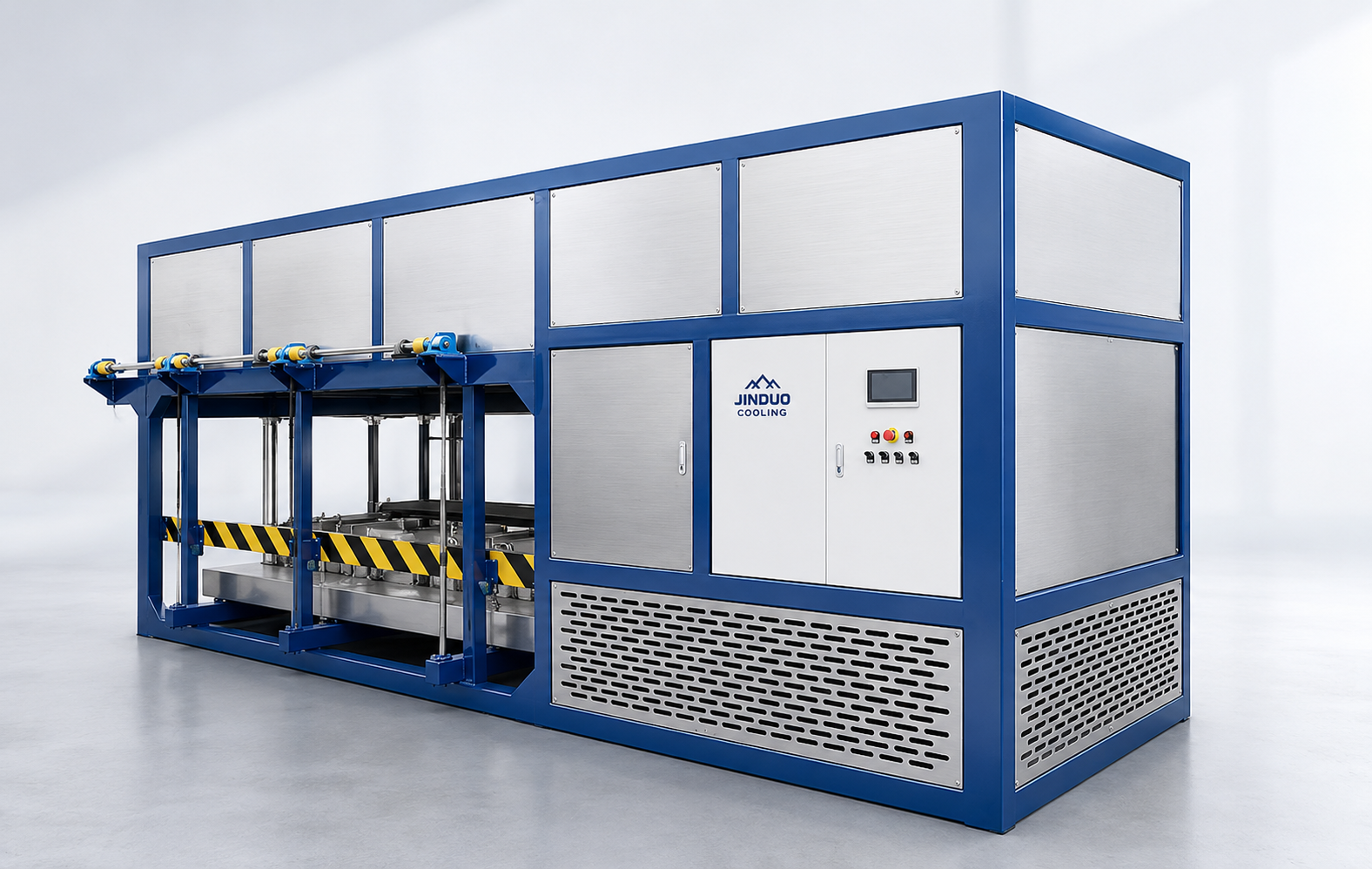 Direct cooling block ice machine
