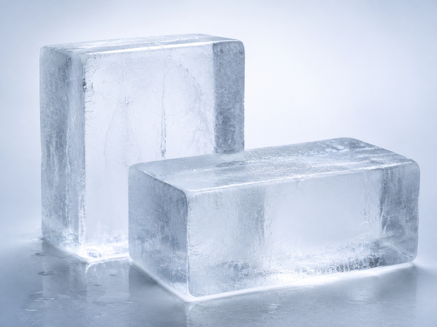 Illustration of solid rectangular block ice